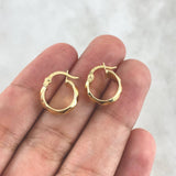 Hoop Earrings Nia 1.4gr / 1.4cm / 18K Yellow Gold
