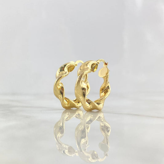 Hoop Earrings Demi 4.75gr / 1 1/4 in / Yellow Gold 18K