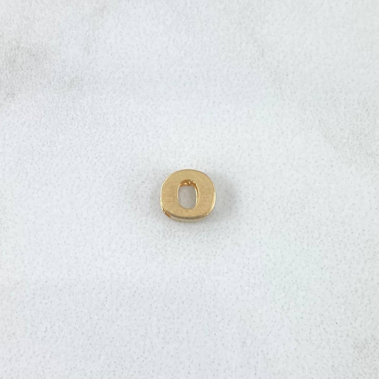 Charm Letter O 0.35gr / 6mm Drum 18K Yellow Gold