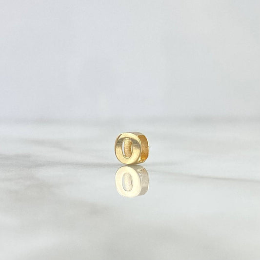 Charm Letter O 0.35gr / 6mm Drum 18K Yellow Gold