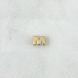 Herraje Letra M 0.4gr / 6mm Tambor Oro Amarillo 18K