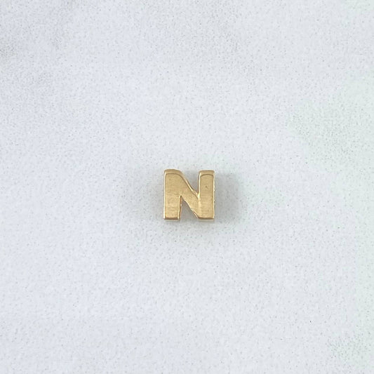 Herraje Letra N 0.45gr / 1/4 in / Oro Amarillo 18K