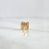 Charm Letter N 0.45g / 1/4 in 18K Yellow Gold