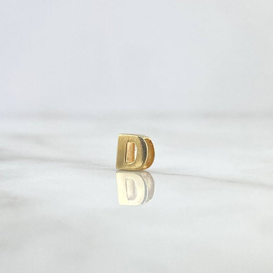 Charm Letter D 0.35gr / 0.5cm / Yellow Gold Drum ©