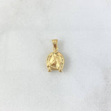 Dije  Herradura Caballo 0.5gr / 1.7cm / Troquelado Oro Amarillo 18K ©
