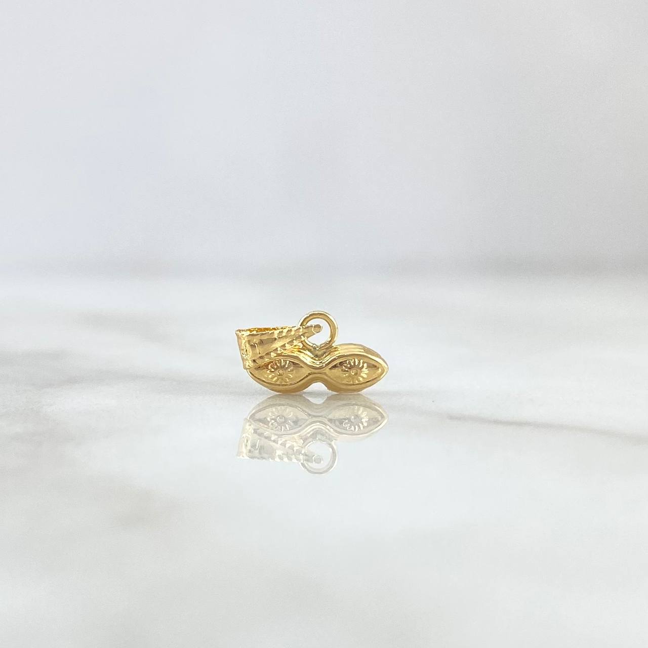 Pendant Santa Lucia Eyes 0.35gr / 1cm / Yellow Gold Edged Charger 18K ©