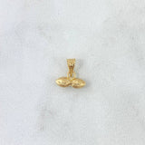 Pendant Santa Lucia Eyes 0.35gr / 1cm / Yellow Gold Edged Charger 18K ©
