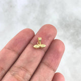 Pendant Santa Lucia Eyes 0.35gr / 1cm / Yellow Gold Edged Charger 18K ©