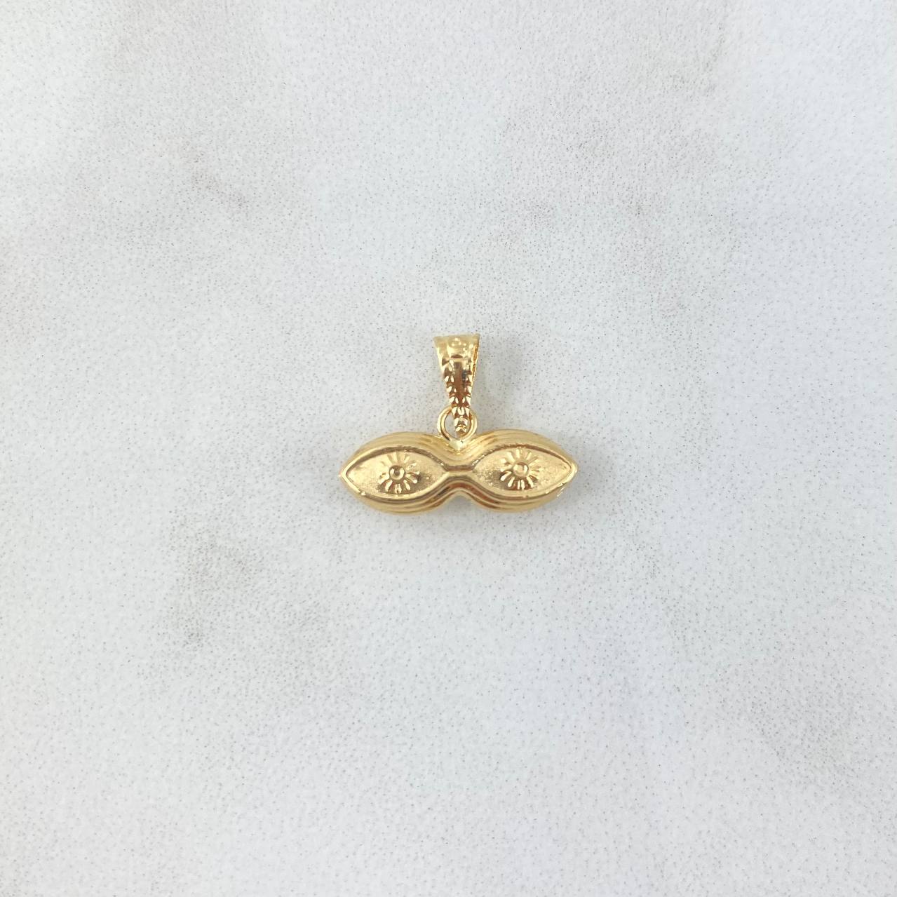Pendant Santa Lucia Eyes 0.5gr / 1.3cm / 18K Yellow Gold *