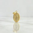 Pendant Miraculous Virgin 0.75gr / 2.3cm / Stamped Border Charger Yellow Gold