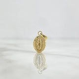 Pendant Virgen Milagrosa 0.45gr / 1.7cm / Stamped Border Charger Yellow Gold