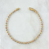 Bracelet 7.45gr / 21cm / 3.5mm Diamond Cut Three Golds 18K ©