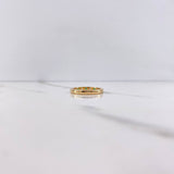 Churumbela Ring 2.75gr / Size 6 3/4 / White Green Zircons Yellow Gold &