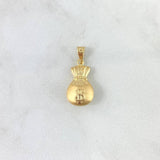 Money Bag Pendant 0.5gr / 1.8cm / 18K Gold *