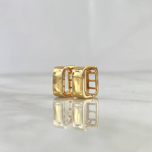 Candongas Lia 3.65gr / 1.1cm / Cuadradas Oro Amarillo