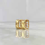 Candongas Lia 3.65gr / 1.1cm / Cuadradas Oro Amarillo