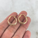 Candongas Daki 1.9gr / 1.9cm / Diamantadas Tres Oros 18K
