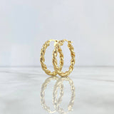 Hoop Earrings Ivy 3.4gr / 2.8cm / Twisted Yellow Gold
