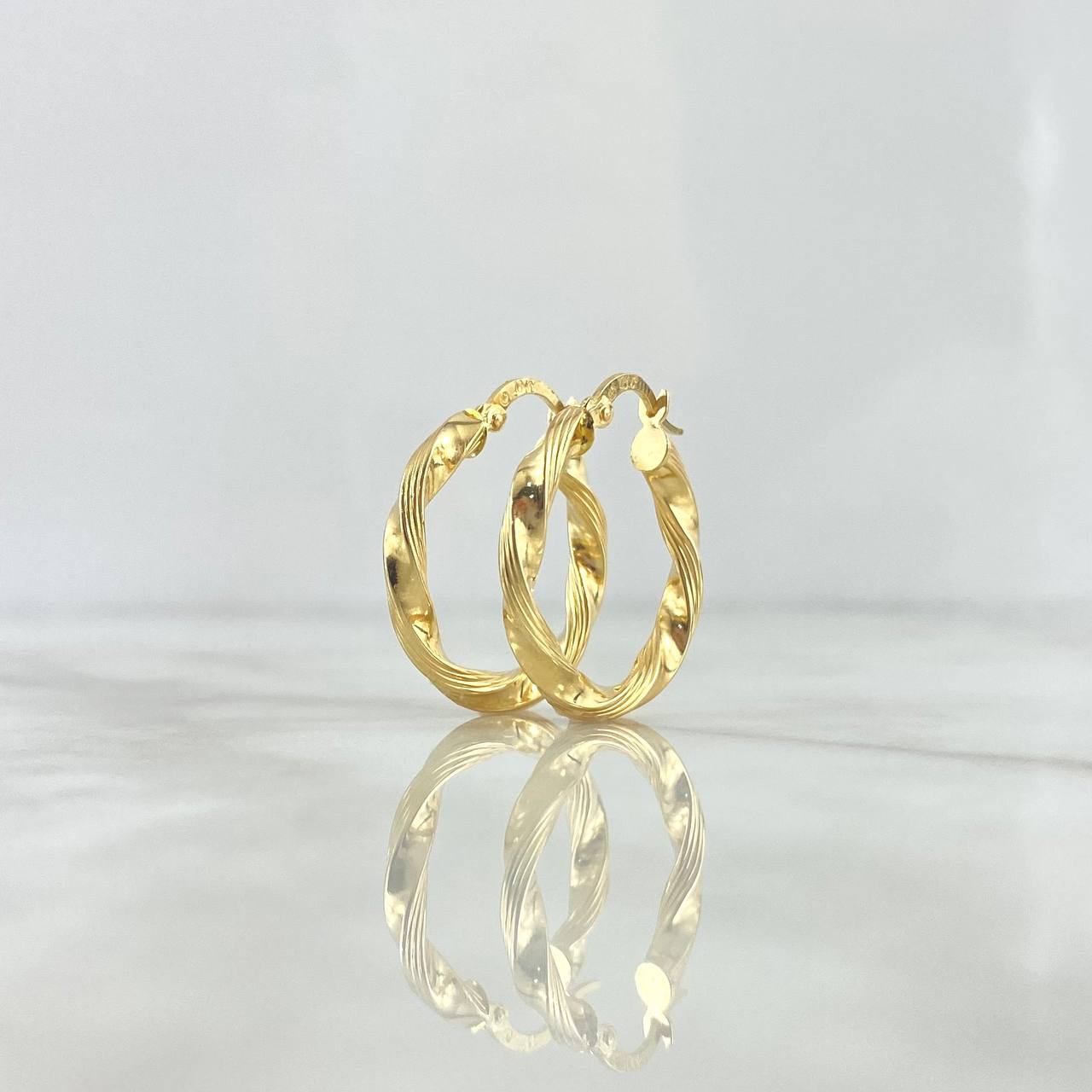 Hoop Earrings May 2.5gr / 2.5cm / Semi Twisted Yellow Gold