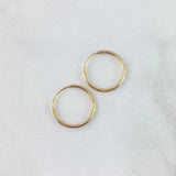 Candongas Aro Liso 0.55gr / 1/2 in / Oro Amarillo 18K !