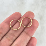 Candongas Aro Liso 0.6gr / 1/2 in / Oro Amarillo 18K