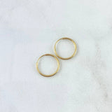 Smooth Hoop Earrings 0.55gr / 1/2 in / Yellow Gold 18K ©