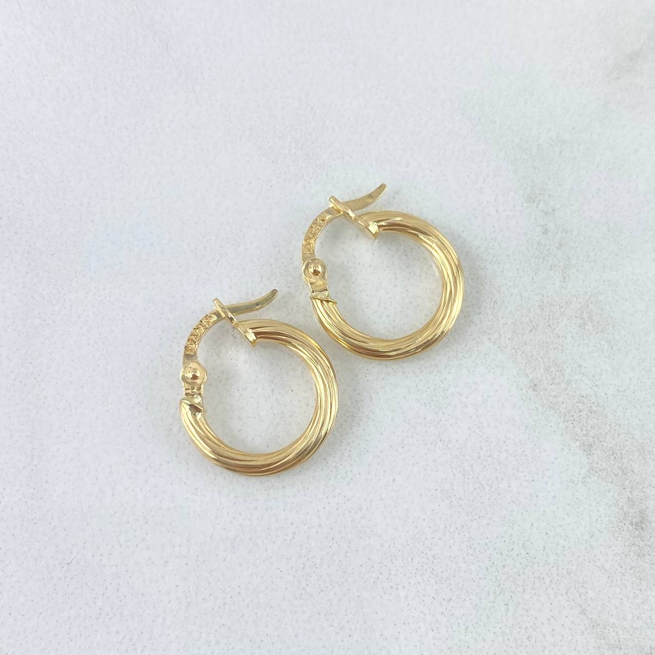 Hoop Earrings Lore 1.05gr / 1.5cm / 18K Yellow Gold ©