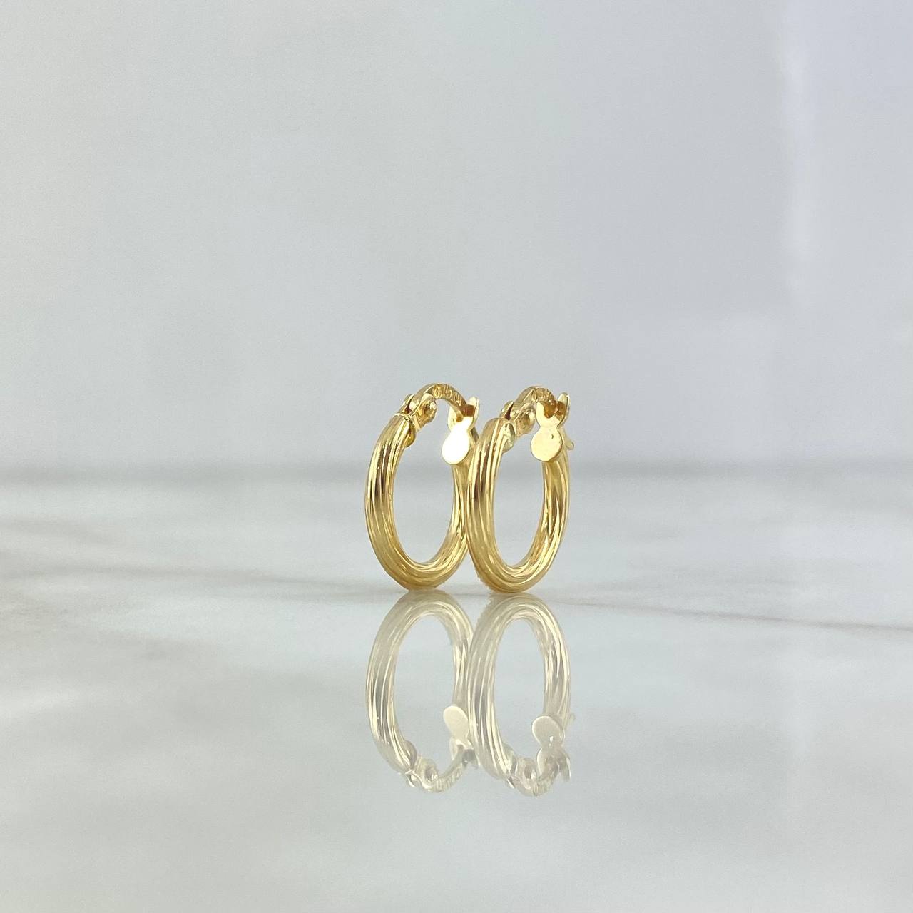 Hoop Earrings Lore 1.25gr / 3/4 in / Yellow Gold 18K ©