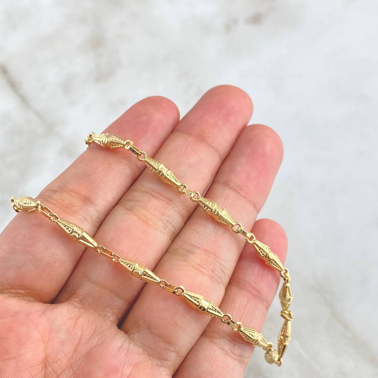 Rustic Dubai Chain 8.45g / 24 in / 3.1mm Yellow Gold 18K