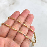 Cadena Adije Rayado 9.6gr / 60cm / 3.5mm Oro Amarillo