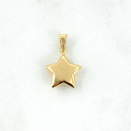 Pendant Star 0.95gr / 2.4cm / Stamped - Smooth Yellow Gold Charger