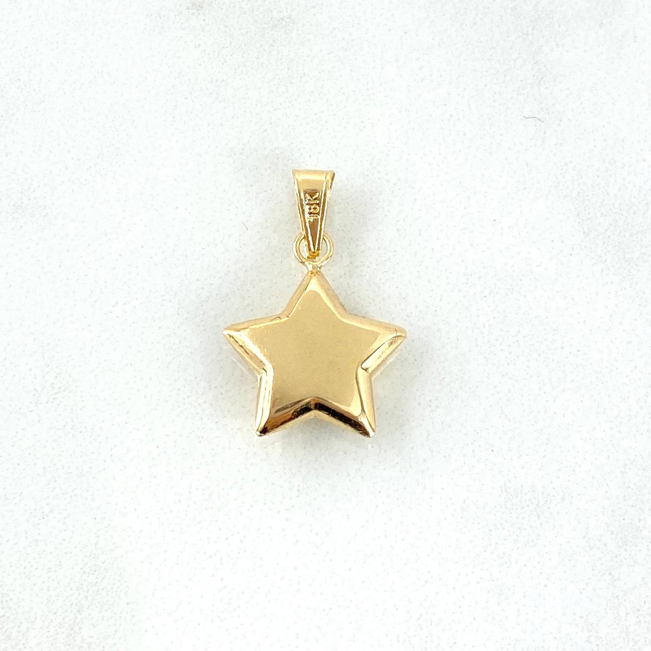Dije Estrella 0.6gr / 2cm / Troquelada Oro Amarillo 18K ©