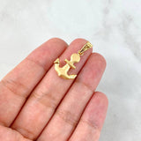Pendant Matte 1.05gr / 2.8cm / Stamped - Smooth Yellow Gold Charger