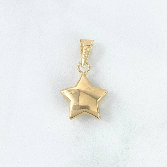 Pendant Star 0.65gr / 2cm / Stamped - Smooth Yellow Gold Clasp