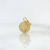 Dije San Benito 0.45gr / 1.5cm / Cargador Liso Oro Amarillo 18K ©