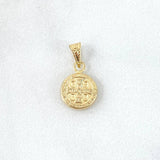 Dije San Benito 0.4gr / 1.5cm / Cargador Bordeado Oro Amarillo 18K ©