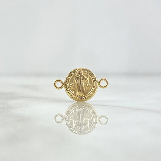 Herraje San Benito 1.05gr / 2.1cm / Troqueado Oro Amarillo 18K ©