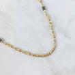Rustic Chain Diamond Cut 19.05gr / 60cm / 4mm Black Rubber Yellow Gold ©