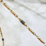 Rustic Chain Diamond Cut 19.05gr / 60cm / 4mm Black Rubber Yellow Gold ©