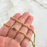 Rustic Chain Diamond Cut 19.05gr / 60cm / 4mm Black Rubber Yellow Gold ©