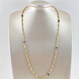 Rustic Chain Diamond Cut 19.05gr / 60cm / 4mm Black Rubber Yellow Gold ©