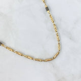 Rustic Chain Diamond Cut 19.05gr / 60cm / 4mm Black Rubber Yellow Gold ©