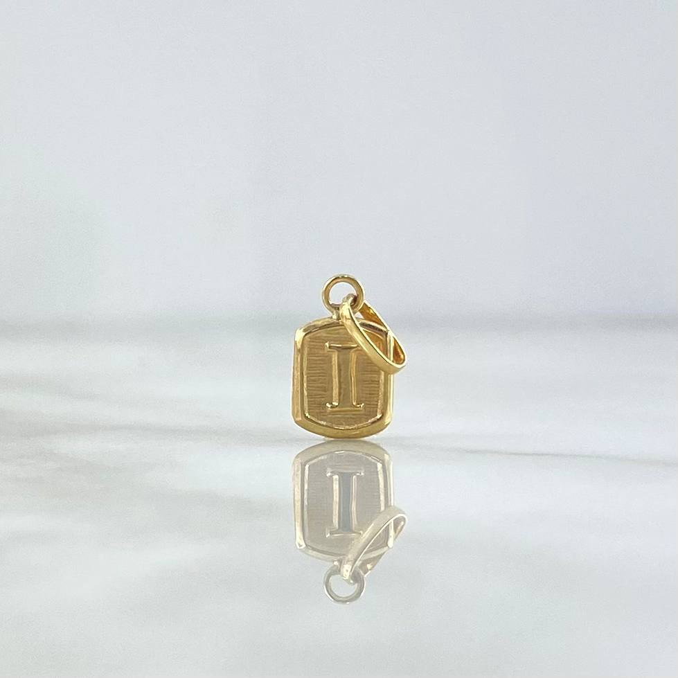 Pendant Letter I Frame 0.4gr / 1.6cm / 18K Yellow Gold Stamped