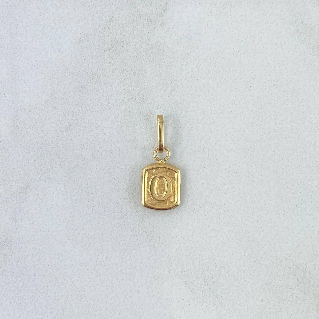 Pendant Letter O Frame 0.3gr / 1.6cm / Yellow Gold