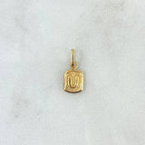 Pendant Letter U 0.3gr / 1.5cm / Yellow Gold Die-cut ©