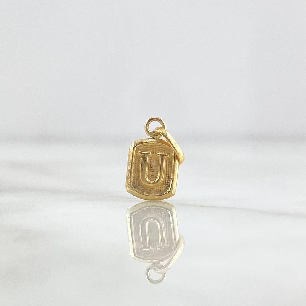 Pendant Letter Frame U 0.3gr / 1.6cm / Yellow Gold