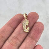 Dije Virgen Maria Silueta 2gr / 2.5cm / Circones Blancos Oro Amarillo ©