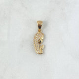 Dije Virgen Maria Silueta 2gr / 2.5cm / Circones Blancos Oro Amarillo ©