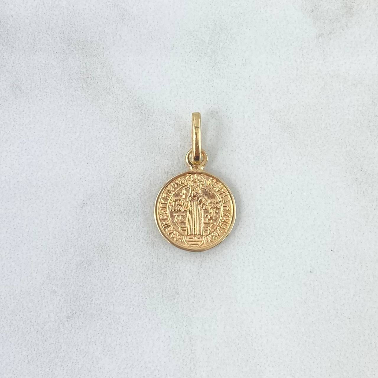 Pendant San Benito 0.95gr / 1.8cm / Flat Medal Yellow Gold ©