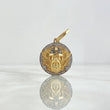 Pendant Viking 8.05gr / 3.2cm / White and Navy Blue Zircons Yellow Gold